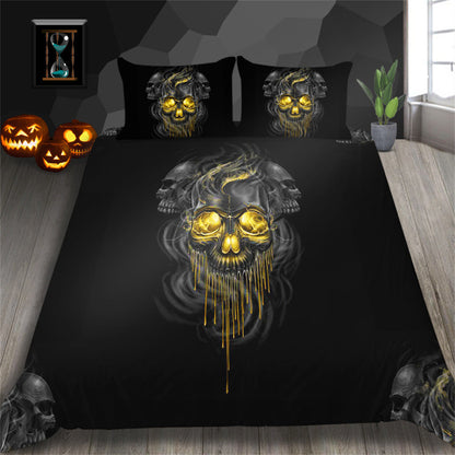 3D Printed Skull Printed Three-piece Home Textile Set    Home Decor Supply | Online Retail | ShoreShopper.com