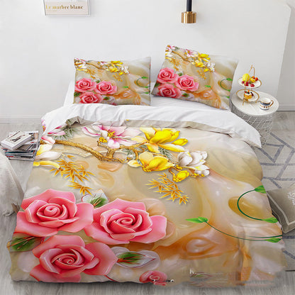 3D Digital Printing Three-piece Home Rose Series    Home Decor Supply | Online Retail | ShoreShopper.com
