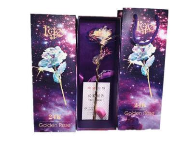 24K Luminous Color Gold Rose Flower Set - ShoreCo.Shop