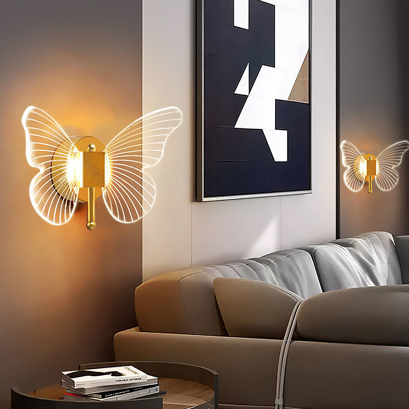 Butterfly Wall Lamp Light Luxury Bedside Warm Decoration    Home Decor Supply | Online Retail | ShoreShopper.com
