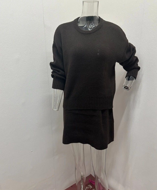 Sweater Skirt Sets For Women 2 Pieces Knit Casual Versatile Long Sleeve Pullover Elegant Solid High Waist Mini Skirt Outfit    Home Decor Supply | Online Retail | ShoreShopper.com