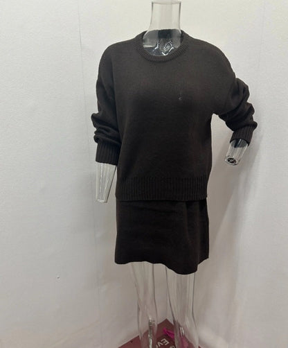 Sweater Skirt Sets For Women 2 Pieces Knit Casual Versatile Long Sleeve Pullover Elegant Solid High Waist Mini Skirt Outfit    Home Decor Supply | Online Retail | ShoreShopper.com