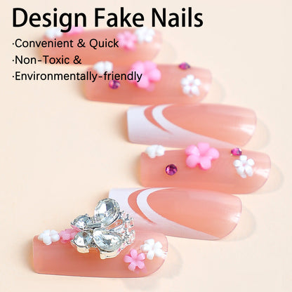 Women's Fashion French Style Bow Flower Nail Art    Home Decor Supply | Online Retail | ShoreShopper.com