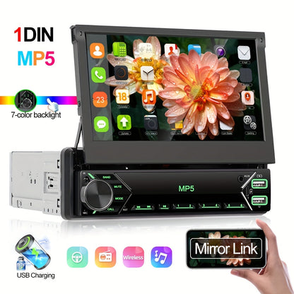 7" HD Retractable Touch Screen Car Stereo - Single Din MP5 Player with Mirror Link    Home Decor Supply | Online Retail | ShoreShopper.com