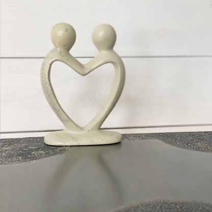 Soapstone Lovers Heart Natural - 6 Inch    Home Decor Supply | Online Retail | ShoreShopper.com