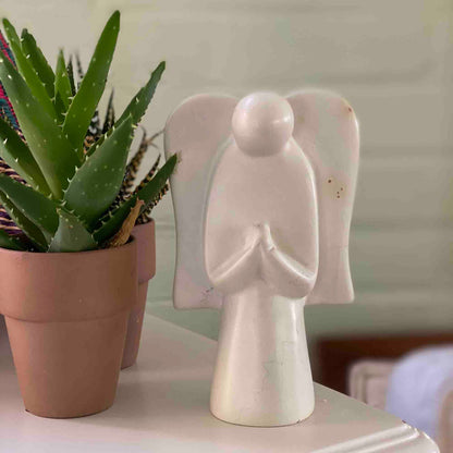 Soapstone Angel Sculpture, Natural Stone    Home Decor Supply | Online Retail | ShoreShopper.com