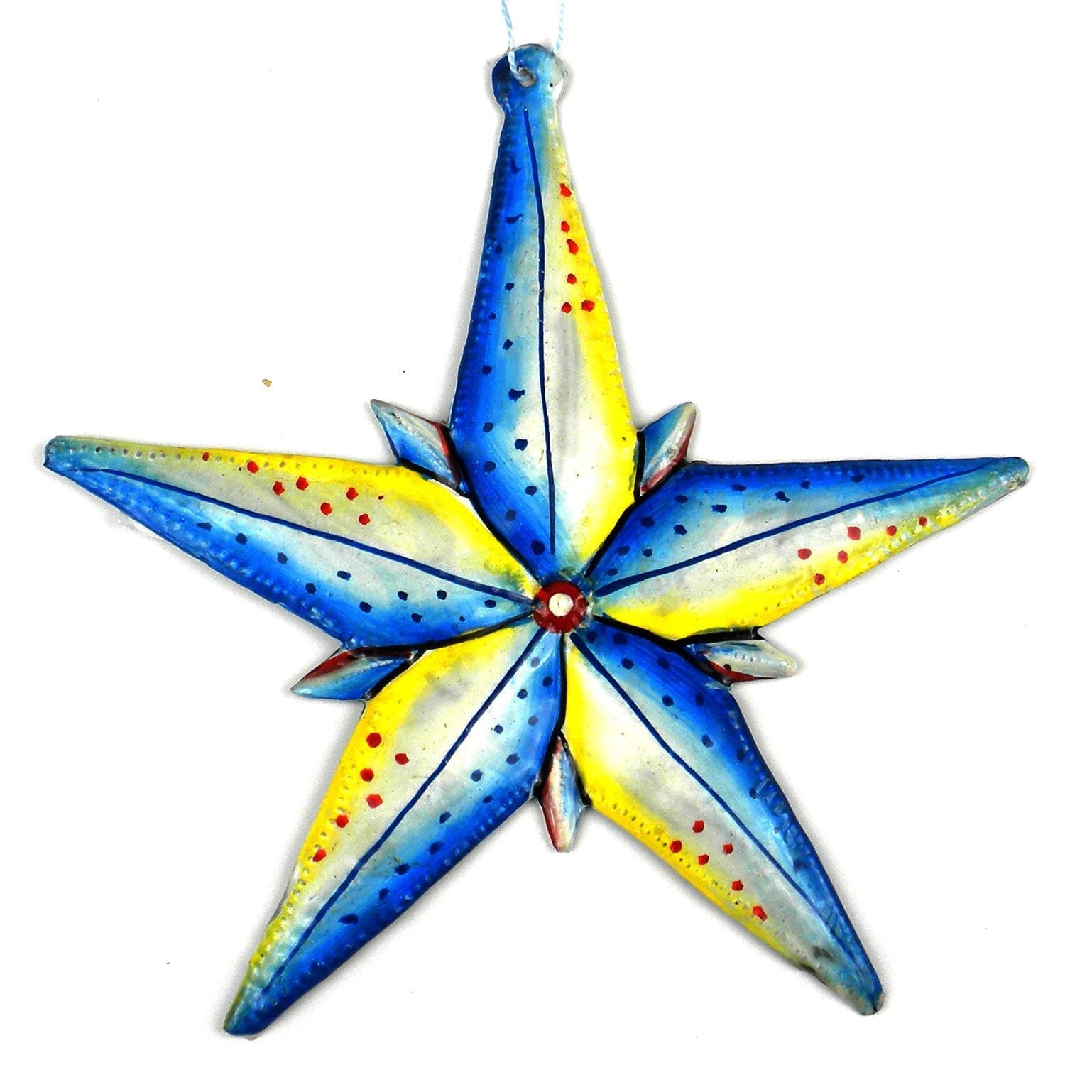 Hand Painted Bright Steel Drum Ornament - Croix des Bouquets (H)    Home Decor Supply | Online Retail | ShoreShopper.com