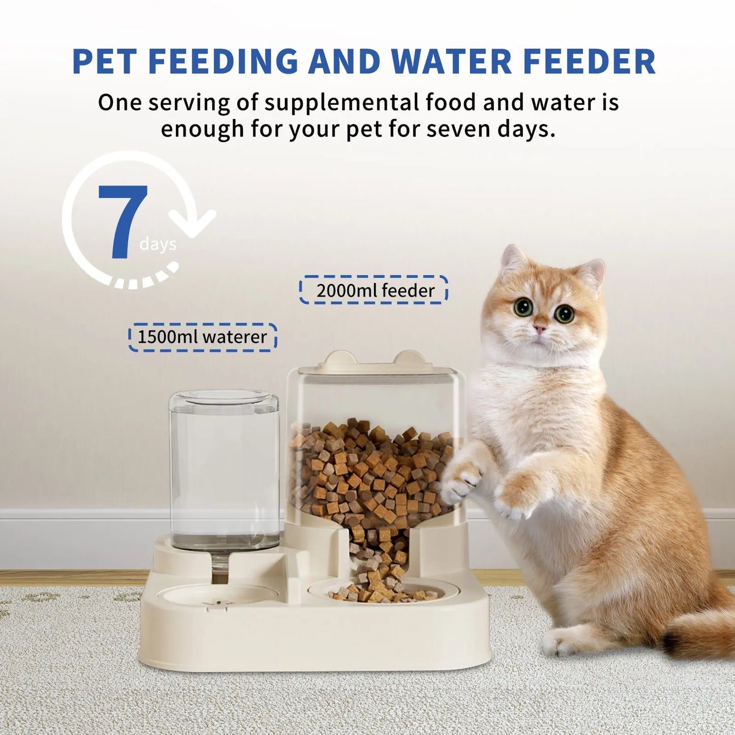 Transparent Pet Feed And Drink Dispenser - ShoreCo.Shop