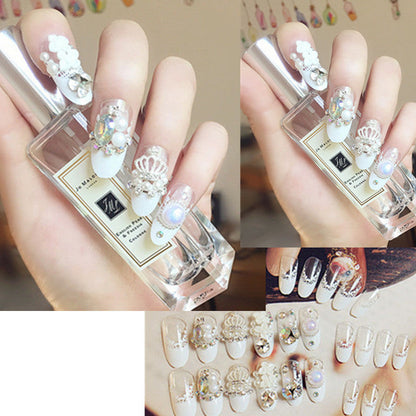 Nail Art Finished Crown Bow Knot Drill Fake Nail Patch    Home Decor Supply | Online Retail | ShoreShopper.com