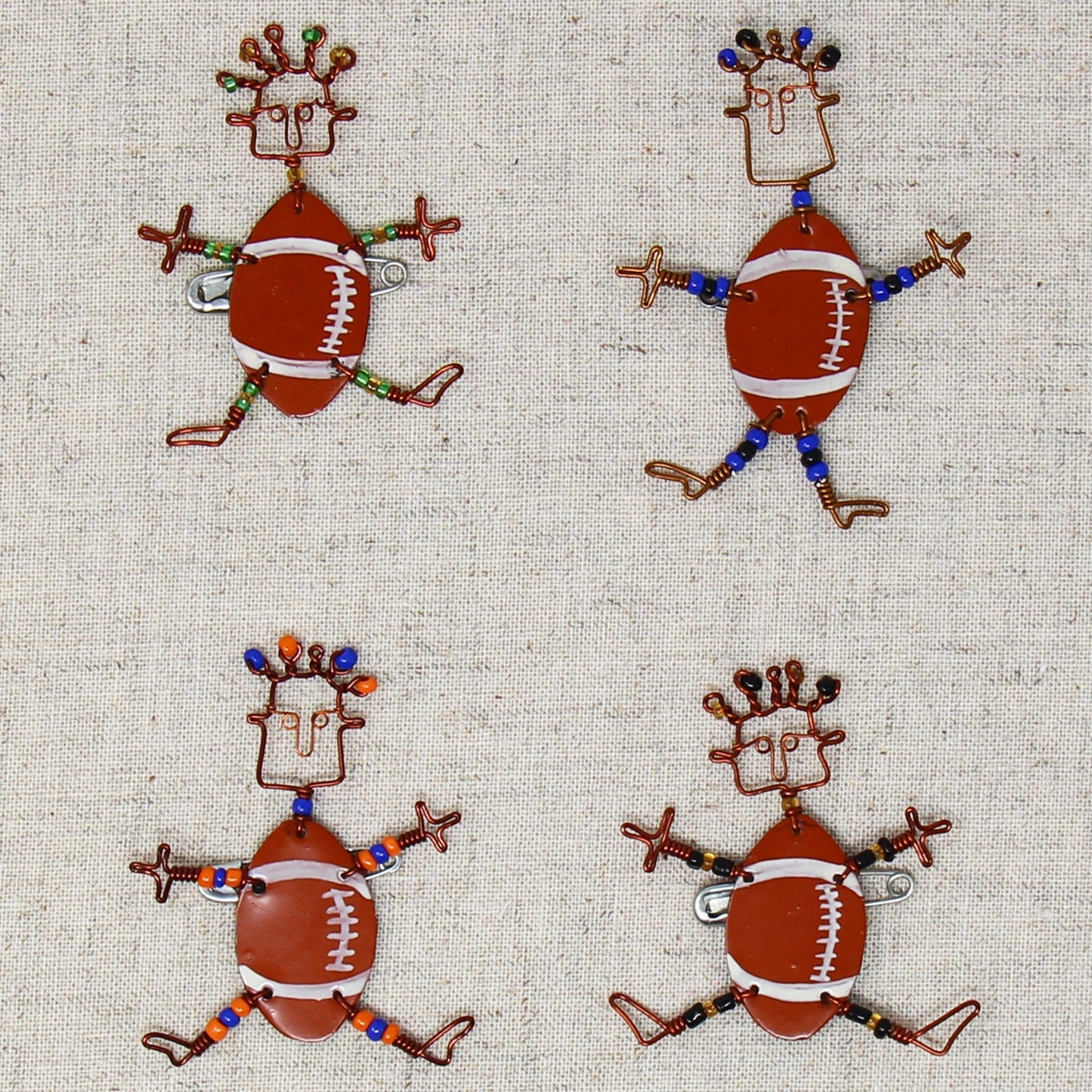 Dancing Girl American Football Pin - Creative Alternatives    Home Decor Supply | Online Retail | ShoreShopper.com