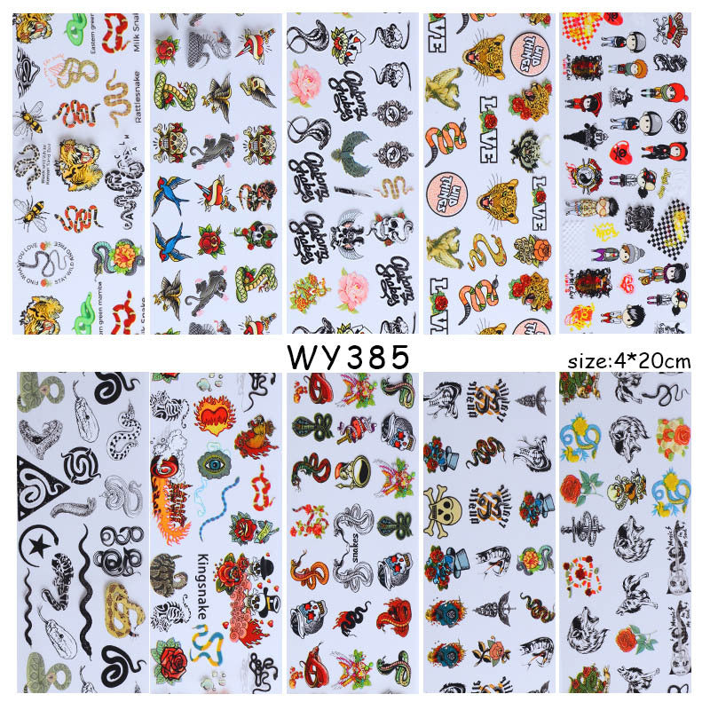 Leopard Snake Floral  Nail Art Sticker    Home Decor Supply | Online Retail | ShoreShopper.com