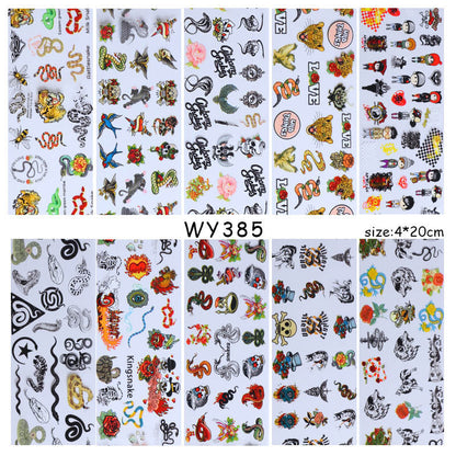 Leopard Snake Floral  Nail Art Sticker    Home Decor Supply | Online Retail | ShoreShopper.com