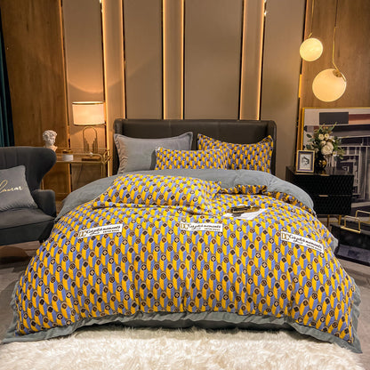 Fashionable Nordic Thick Warm Double-sided Velvet Bed Sheet    Home Decor Supply | Online Retail | ShoreShopper.com