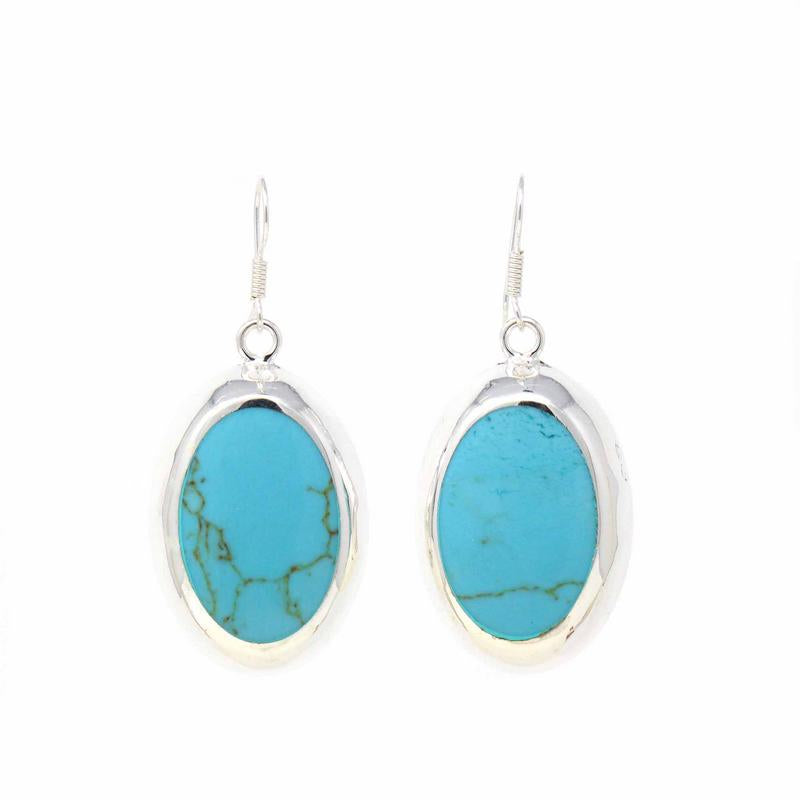 Earrings, Turquoise Ovals    Home Decor Supply | Online Retail | ShoreShopper.com