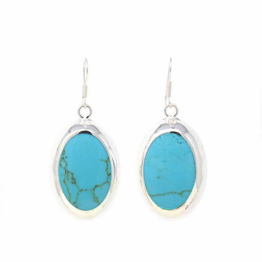 Earrings, Turquoise Ovals    Home Decor Supply | Online Retail | ShoreShopper.com