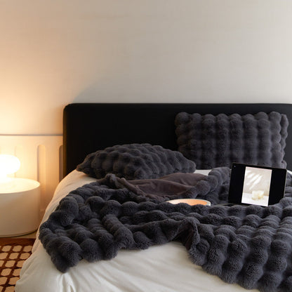 The Fur Rabbit Hair Sofa Blanket Is Simple And Luxurious    Home Decor Supply | Online Retail | ShoreShopper.com