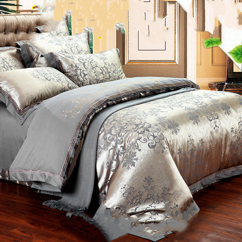 Ice Silk Jacquard European Luxury High-end Linen And Cotton Bedding Set    Home Decor Supply | Online Retail | ShoreShopper.com