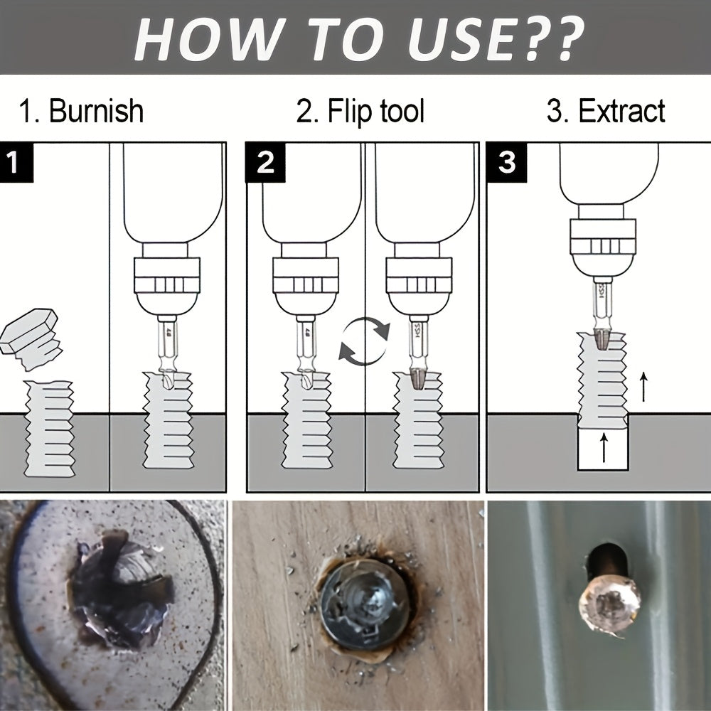 20pcs Industrial Screw Extractor Set: Alloy Steel Damaged Screw Removal Kit, Metal Easy-Out Drill Bits, Broken Bolt Stud Extractor Tools, Multi-Groove Screw Extractor Set, Suitable for Bolt Stud Tubes 1/8"-13/32", Local Wareh - ShoreCo.Shop
