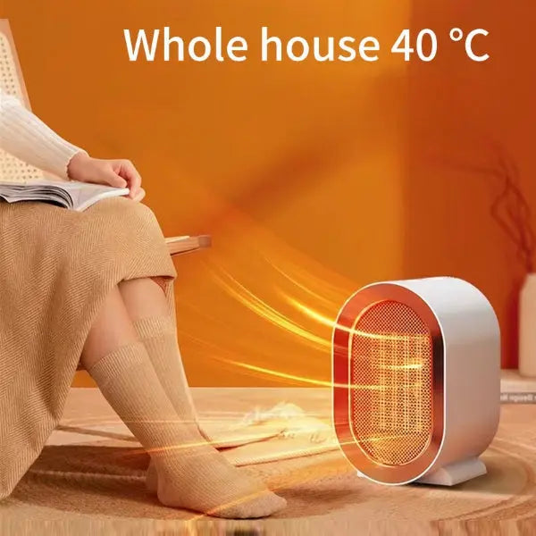 Portable Mini Ceramic Electric Space Heater - 220V Personal Desktop Fan - ShoreCo.Shop