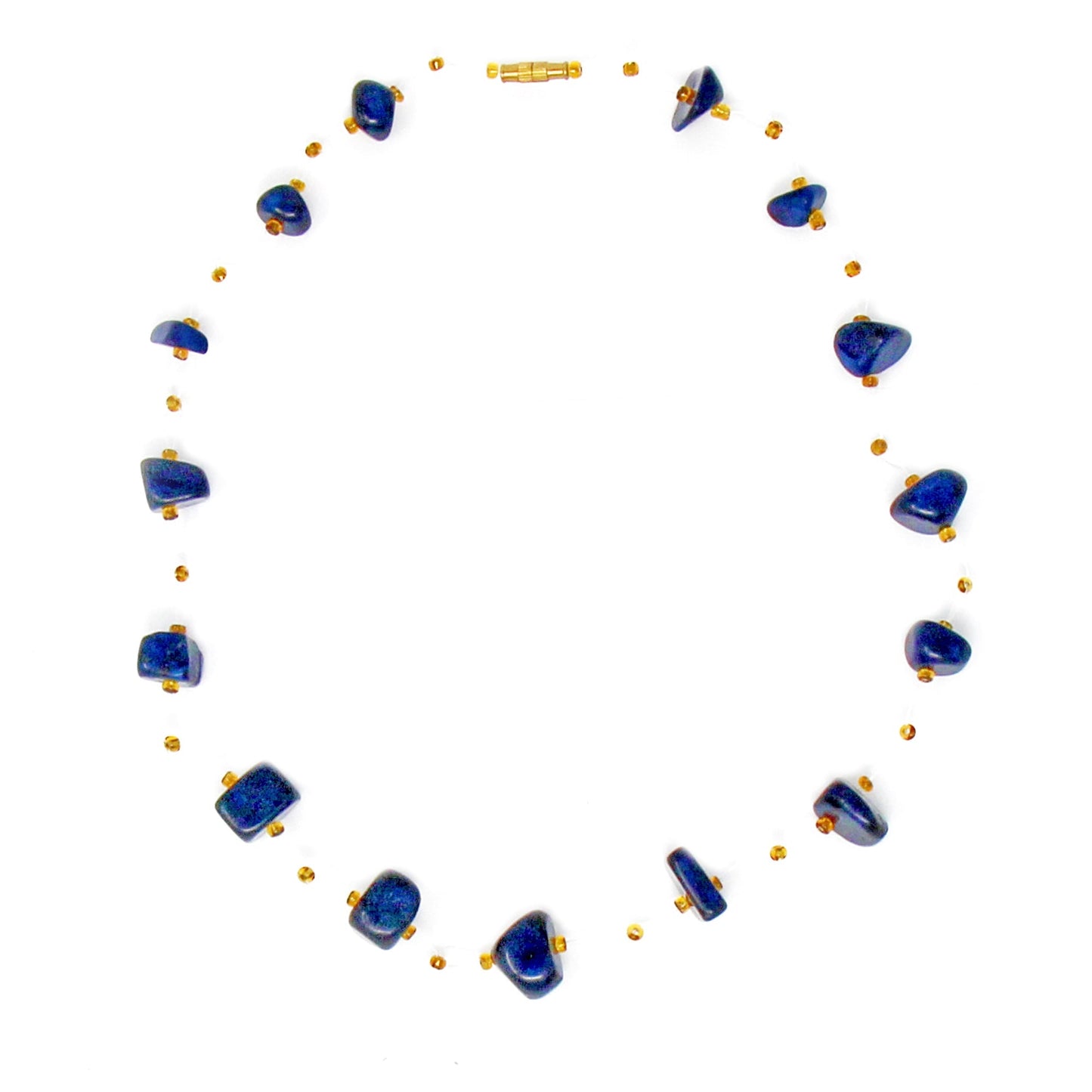 Floating Stone & Maasai Bead Necklace, Navy    Home Decor Supply | Online Retail | ShoreShopper.com