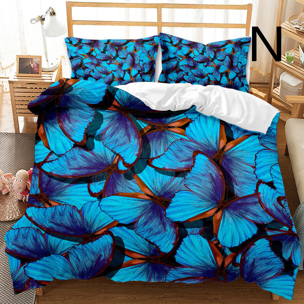 Butterfly Series Three-piece Bedding Quilt Cover Set    Home Decor Supply | Online Retail | ShoreShopper.com