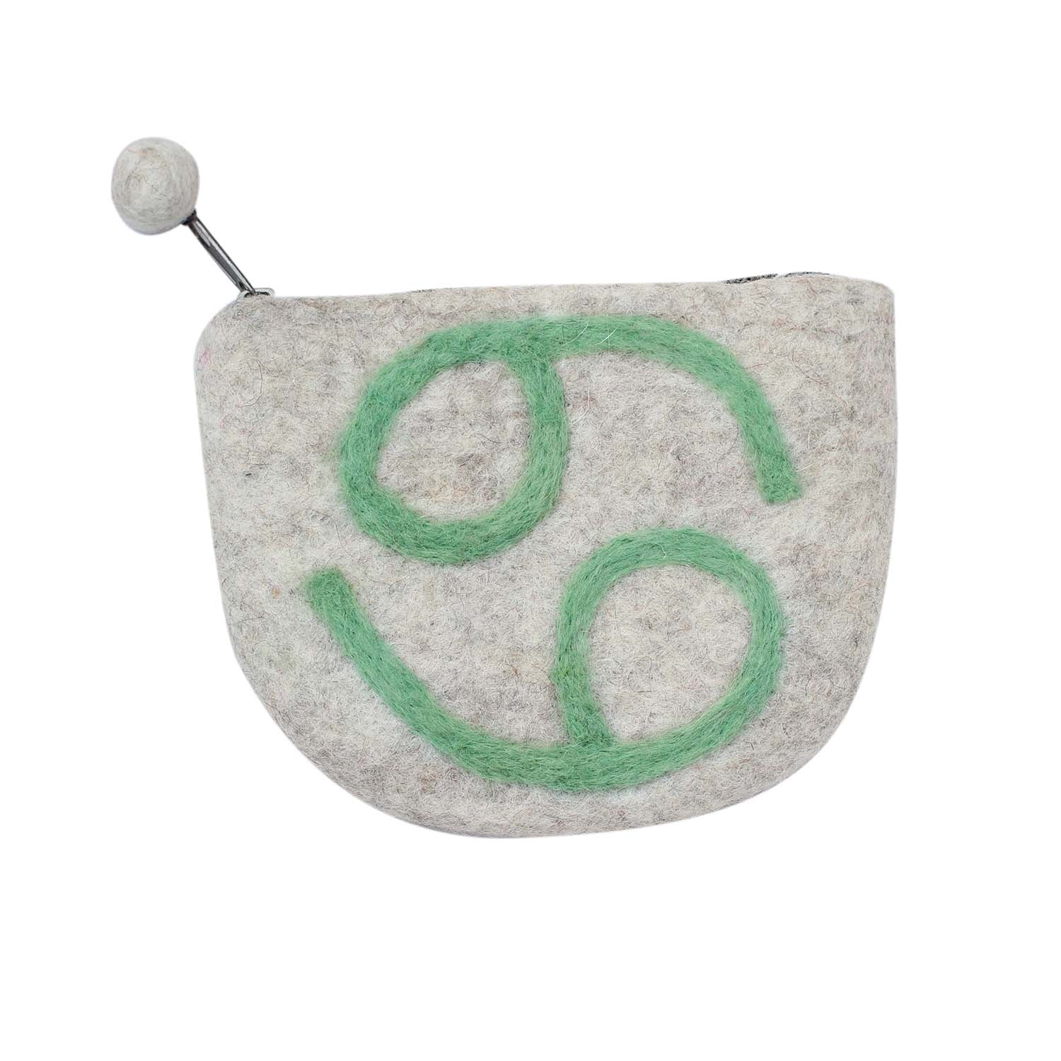 Felt Cancer Zodiac Coin Purse - Global Groove    Home Decor Supply | Online Retail | ShoreShopper.com