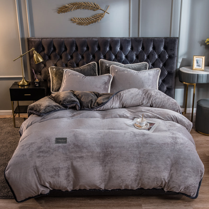 Single Piece Of Velvet Milk Velvet Solid Color Quilt Cover    Home Decor Supply | Online Retail | ShoreShopper.com