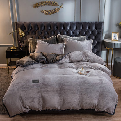 Single Piece Of Velvet Milk Velvet Solid Color Quilt Cover    Home Decor Supply | Online Retail | ShoreShopper.com