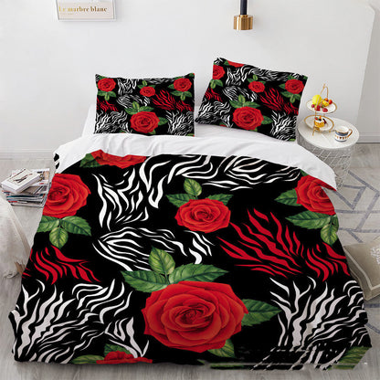 3D Digital Printing Three-piece Home Rose Series    Home Decor Supply | Online Retail | ShoreShopper.com