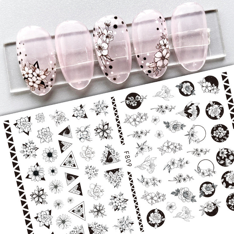 New Flower Nail Art Decal Plain Hand Painted    Home Decor Supply | Online Retail | ShoreShopper.com