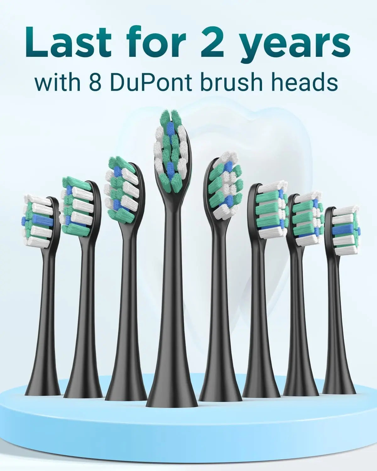 Rtauys S5 Upgraded Sonic Electric Toothbrush for Adults and Kids Ages 12+ with 8 Brush Heads, IPX7 Travel Toothbrush with Case, - ShoreCo.Shop