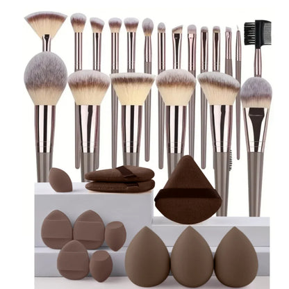3-20Pcs Premium Makeup Brushes Set Soft Fluffy Beauty Cosmetic Foundation Makeup Brush Eyeshadow Blush Kabuki Make Up Tools - ShoreCo.Shop