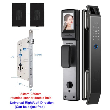 3D Face Recognition Unlock Digital Door Lock With Camera FIngerprint Password Unlock Keyless Electronic Door Lock - ShoreCo.Shop