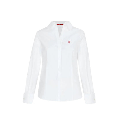 CH Women's Clothing -Women's White Button Down Shirt CHHC Logo Embroidered Long Sleeve Casual Formal Office Blouse Top    Your Coastal Marketplace | Shoreshopper.com