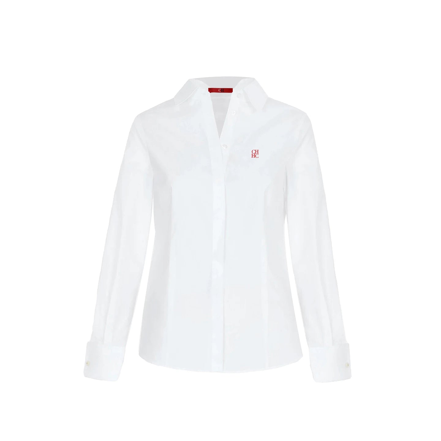 CH Women's Clothing -Women's White Button Down Shirt CHHC Logo Embroidered Long Sleeve Casual Formal Office Blouse Top    Your Coastal Marketplace | Shoreshopper.com