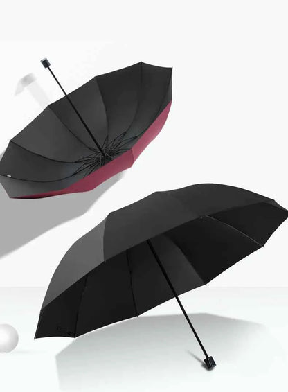 130cm extra-large folding umbrella suitable for both sunny and rainy days and is windproof, waterproof comprehensive protection.