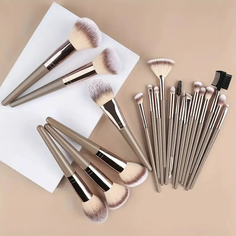 3-20Pcs Premium Makeup Brushes Set Soft Fluffy Beauty Cosmetic Foundation Makeup Brush Eyeshadow Blush Kabuki Make Up Tools - ShoreCo.Shop