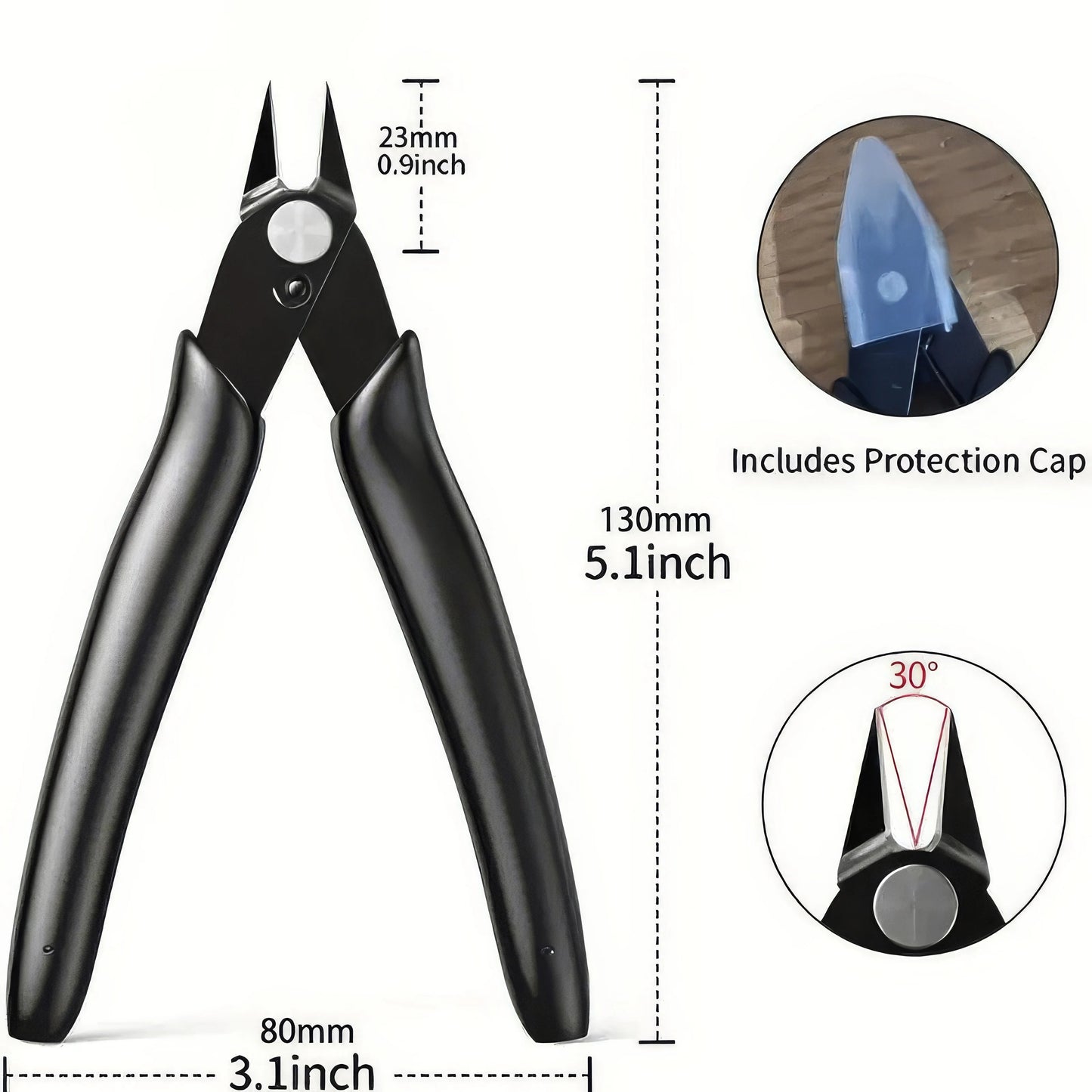 1/2 Piece Carbon Steel Wire Cutter, Black, Non Foldable, Suitable for Craft Wire Cutters, A Must-have Item for Families    Home Decor Supply | Online Retail | ShoreShopper.com