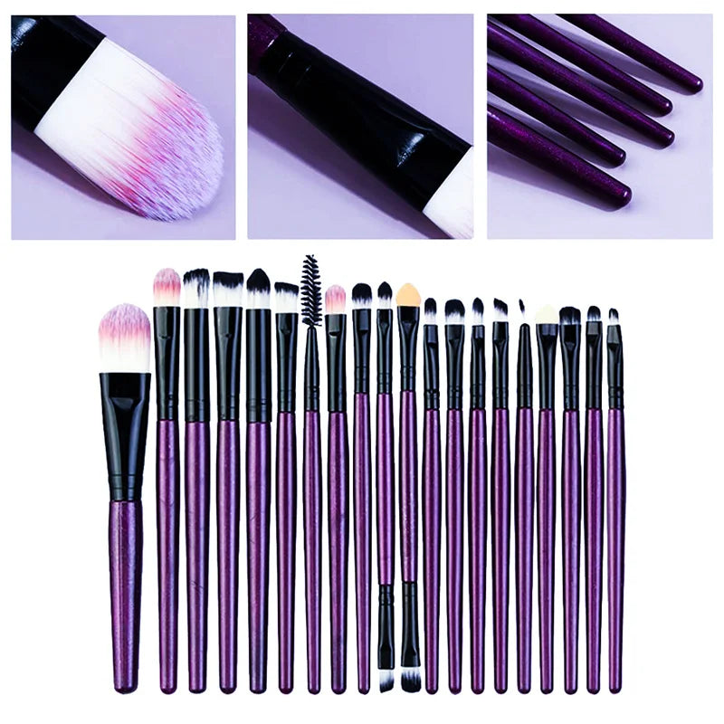 20Pcs Makeup Brush Set Eyeliner Brush Blending Brush Makeup Brushes for Cheeks Eye Cosmetic Foundation Brush Make Up Brushes Set - ShoreCo.Shop