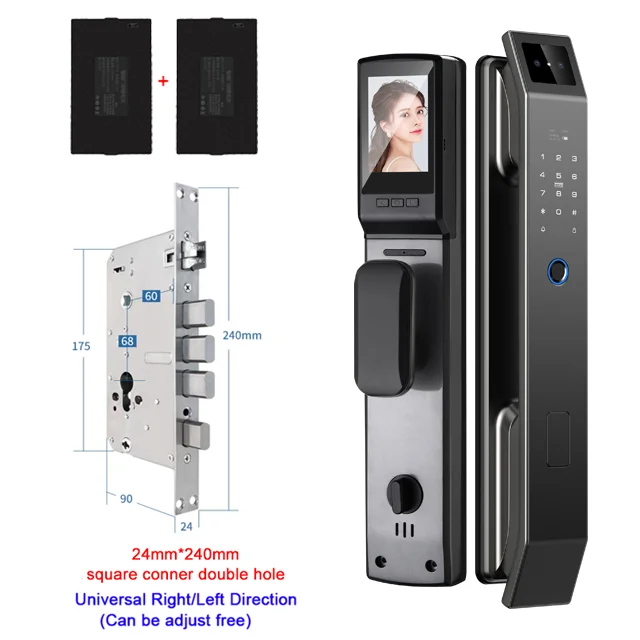 3D Face Recognition Unlock Digital Door Lock With Camera FIngerprint Password Unlock Keyless Electronic Door Lock - ShoreCo.Shop