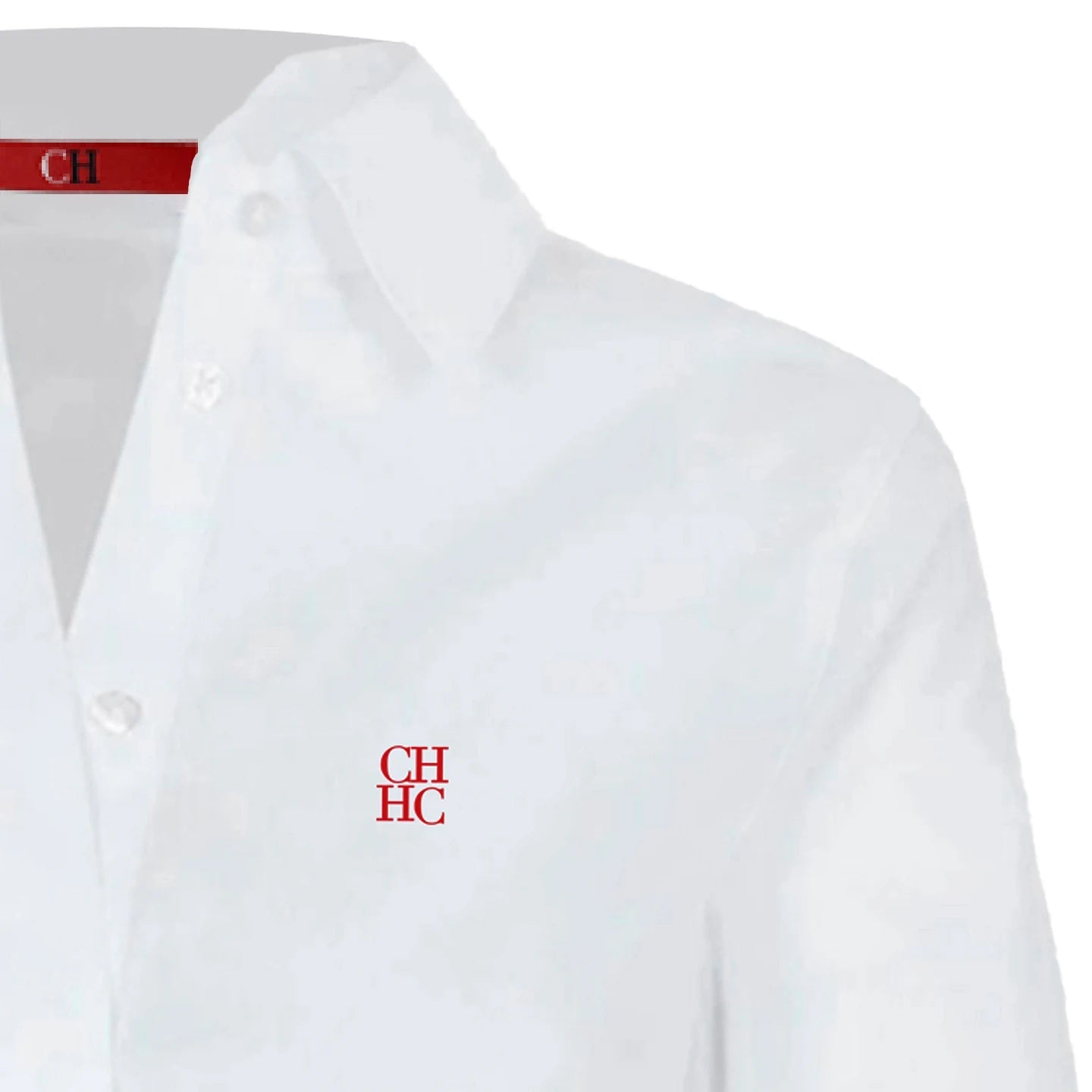 CH Women's Clothing -Women's White Button Down Shirt CHHC Logo Embroidered Long Sleeve Casual Formal Office Blouse Top    Your Coastal Marketplace | Shoreshopper.com