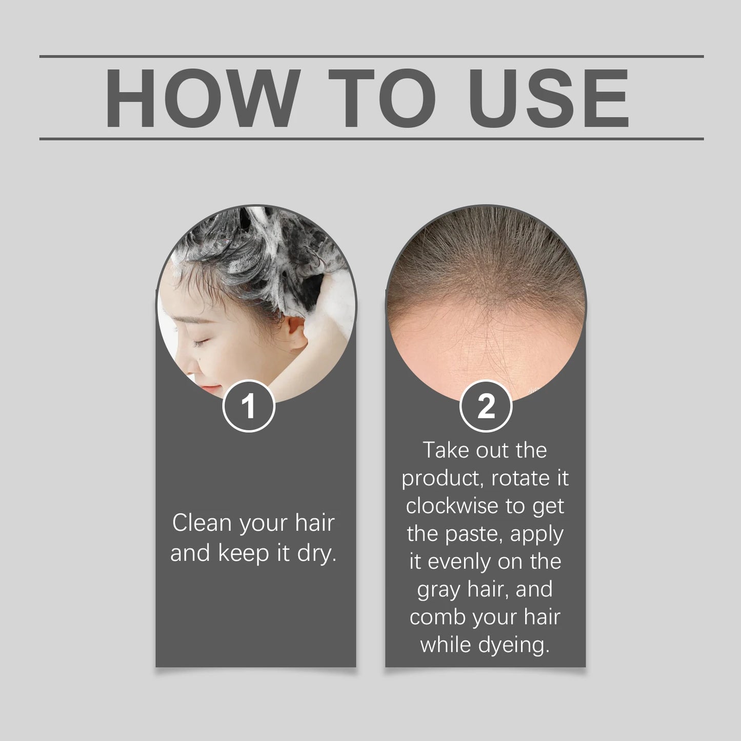 Hoegoa Hair Dyeing Stick Gentle Temporary Coloring Hair Non-irritating Scalp Quick Cover Gray Hairs Convenient Hair Dyeing Stick - ShoreCo.Shop
