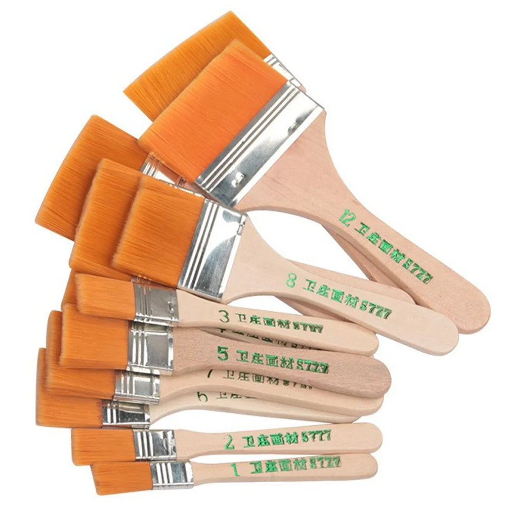12pcs/set Memory Nylon Paint Brushes Set for Acrylic Oil Drawing Watercolor Wooden Painting Brush Tools Art Supplies    Home Decor Supply | Online Retail | ShoreShopper.com