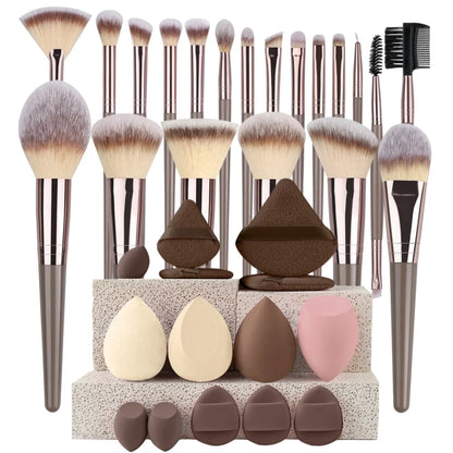 3-20Pcs Premium Makeup Brushes Set Soft Fluffy Beauty Cosmetic Foundation Makeup Brush Eyeshadow Blush Kabuki Make Up Tools - ShoreCo.Shop