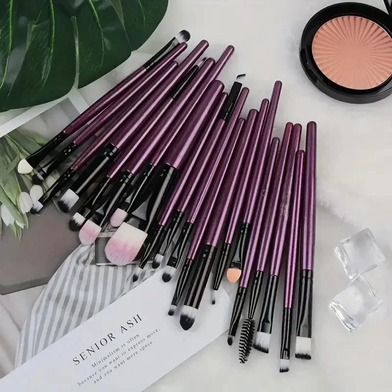 20Pcs Makeup Brush Set Eyeliner Brush Blending Brush Makeup Brushes for Cheeks Eye Cosmetic Foundation Brush Make Up Brushes Set - ShoreCo.Shop