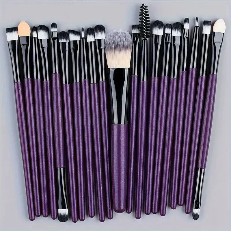 20Pcs Makeup Brush Set Eyeliner Brush Blending Brush Makeup Brushes for Cheeks Eye Cosmetic Foundation Brush Make Up Brushes Set - ShoreCo.Shop