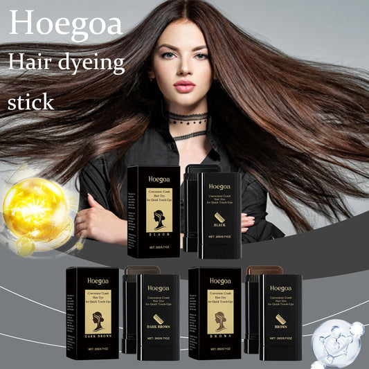 Hoegoa Hair Dyeing Stick Gentle Temporary Coloring Hair Non-irritating Scalp Quick Cover Gray Hairs Convenient Hair Dyeing Stick - ShoreCo.Shop