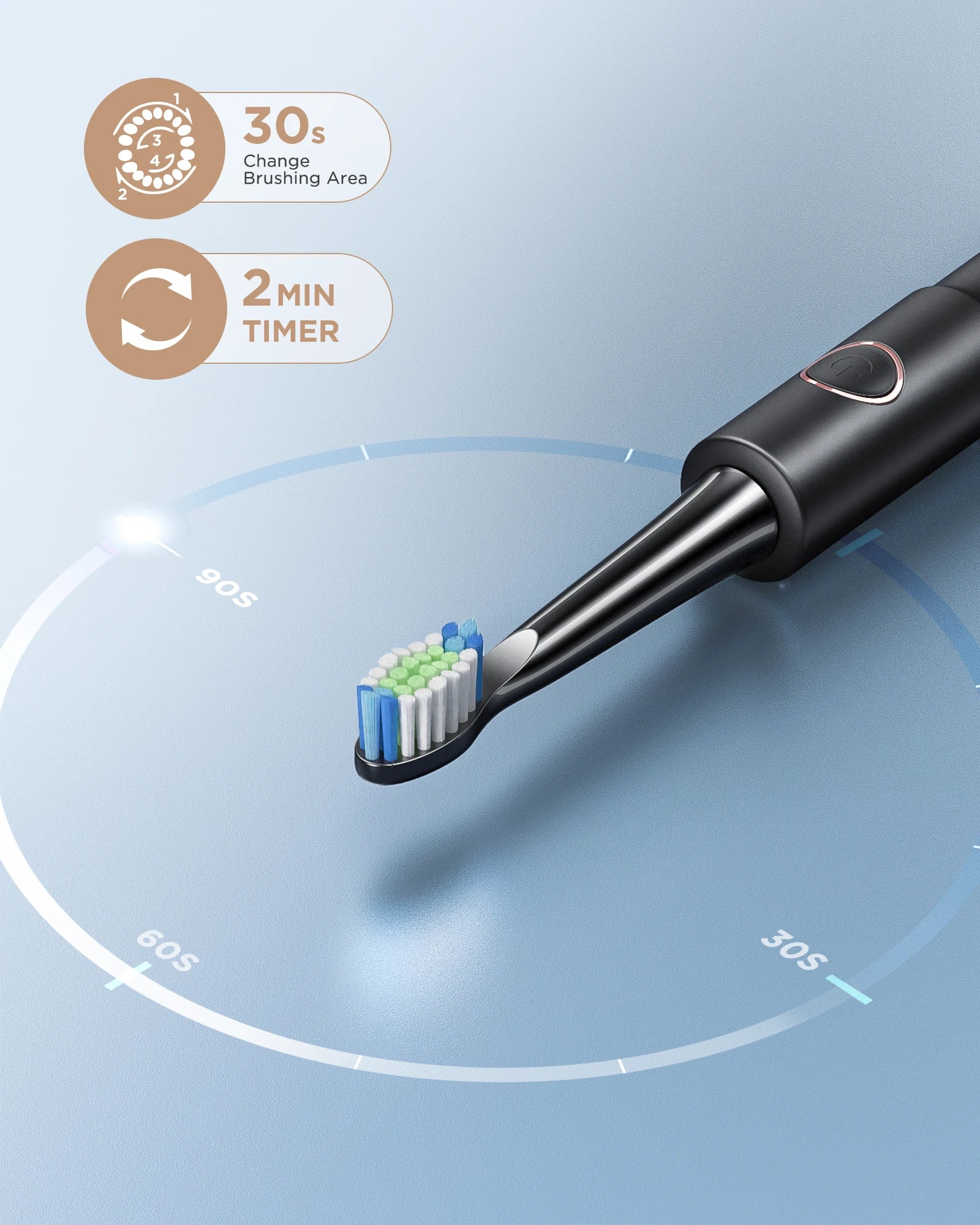 Fairywill Sonic Electric Toothbrush E11 Waterproof USB Charge Rechargeable Electric Toothbrush 8 Brush Replacement Heads Adult - ShoreCo.Shop
