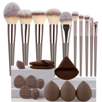 3-20Pcs Premium Makeup Brushes Set Soft Fluffy Beauty Cosmetic Foundation Makeup Brush Eyeshadow Blush Kabuki Make Up Tools - ShoreCo.Shop