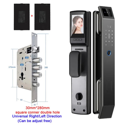 3D Face Recognition Unlock Digital Door Lock With Camera FIngerprint Password Unlock Keyless Electronic Door Lock - ShoreCo.Shop